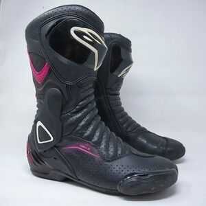 Alpinestars Stella SMX 6 V2 Vented Women's Motorcycle Boots Black Pink 10